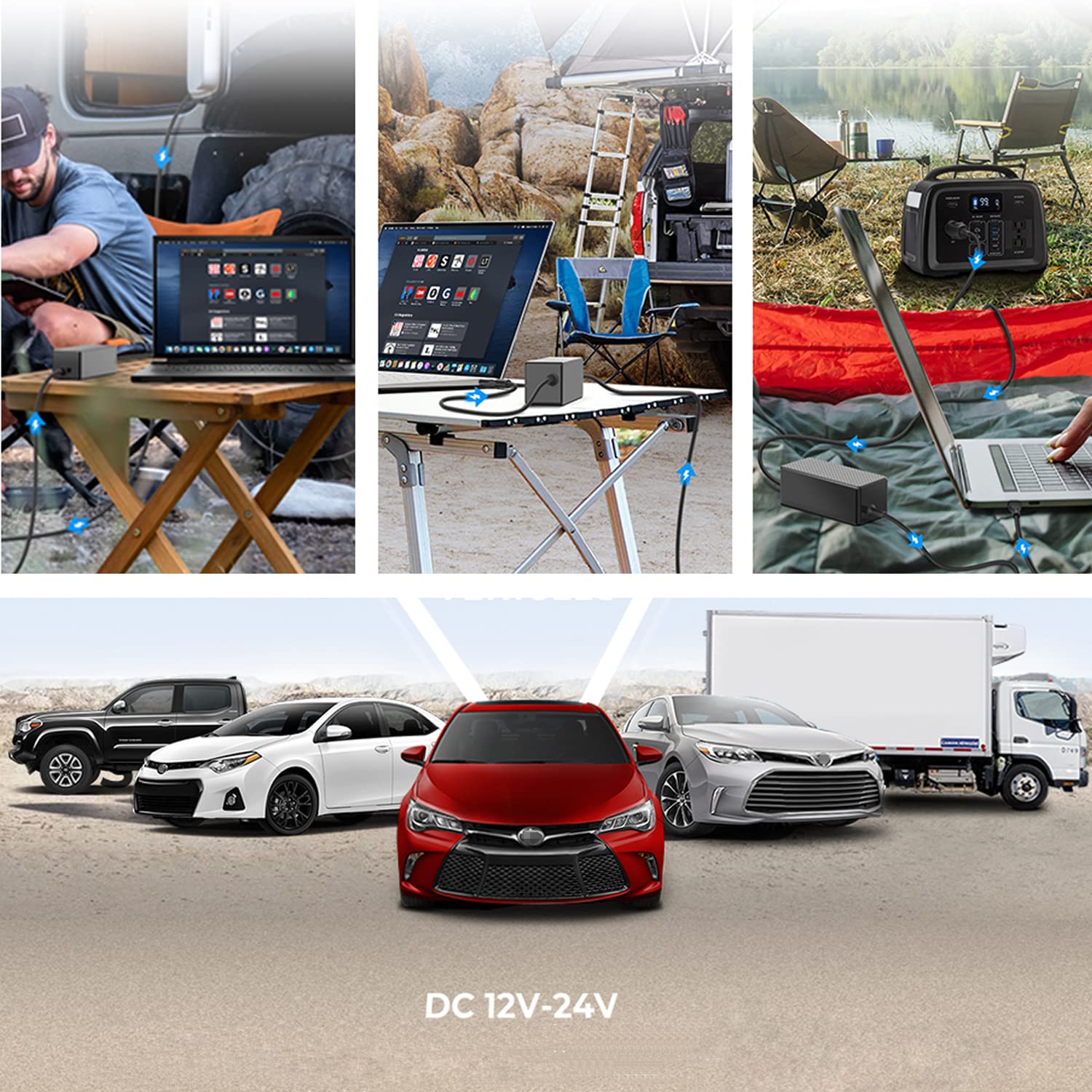 KFD DC 12V-24V KFZ USB C Netzteil Ladegerät für MacBook Pro 16" 15" Air Lenovo Asus ROG Surface Book 2 HP Dell Razer MSI 118W 100w 96W 90W 87W 67W 65W 60W Notebook Dockingstation Auto DC Ladekabel