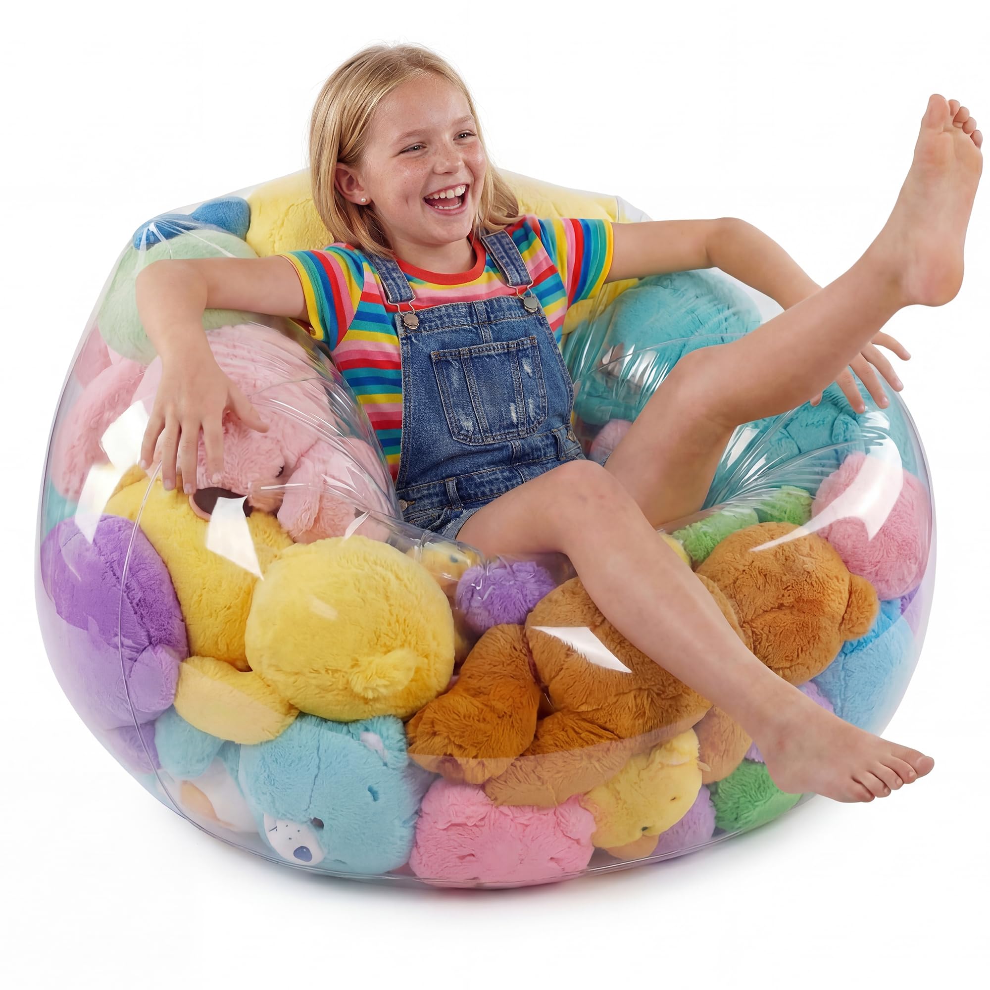 NTYNTY Clear Stuffed Animal Storage Bean Bag Chair