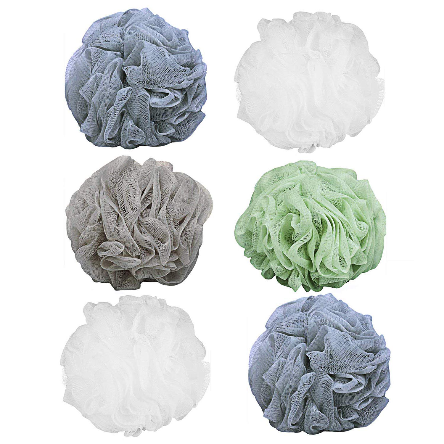 Pack of 4 Bath Shower Sponge 60g pcs Mesh Pouf Shower Ball Mesh Bath