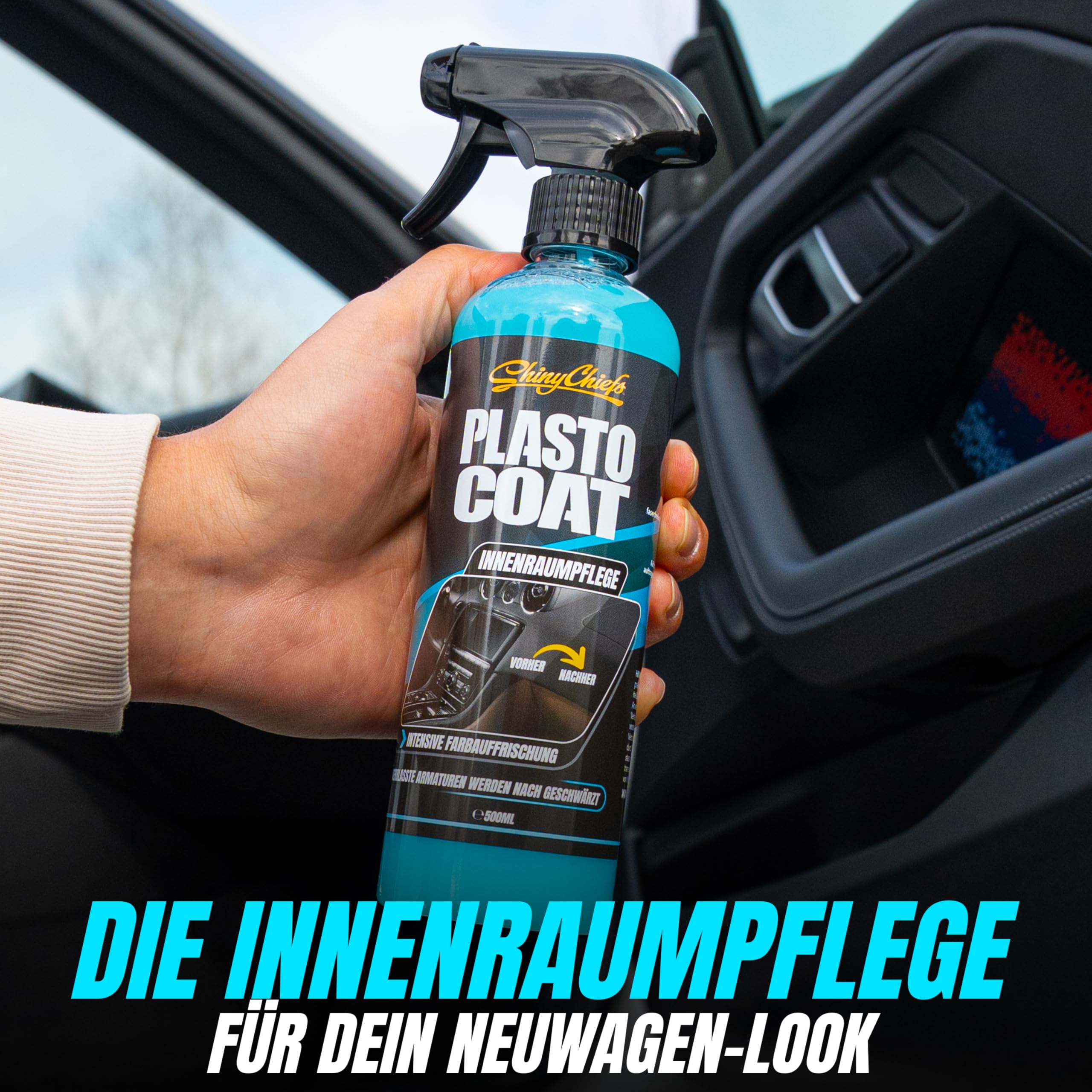 ShinyChiefs Clean & Protect Interior Kit - 2X 500ml & 2X Microfasertuch