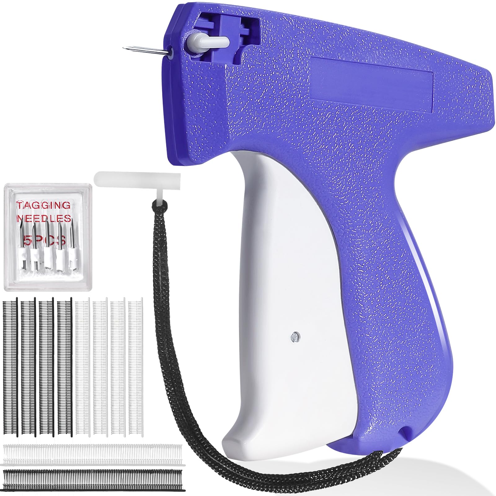 ANTAND Stitch Gun for Clothes, Tagging Gun for Clothing, Micro Handheld Tag Gun Quick Stitch Sewing Gun, Portable Quick Clothing Fixer Hemming Tool Includes 6 Needles and 1000 Black White Fasteners