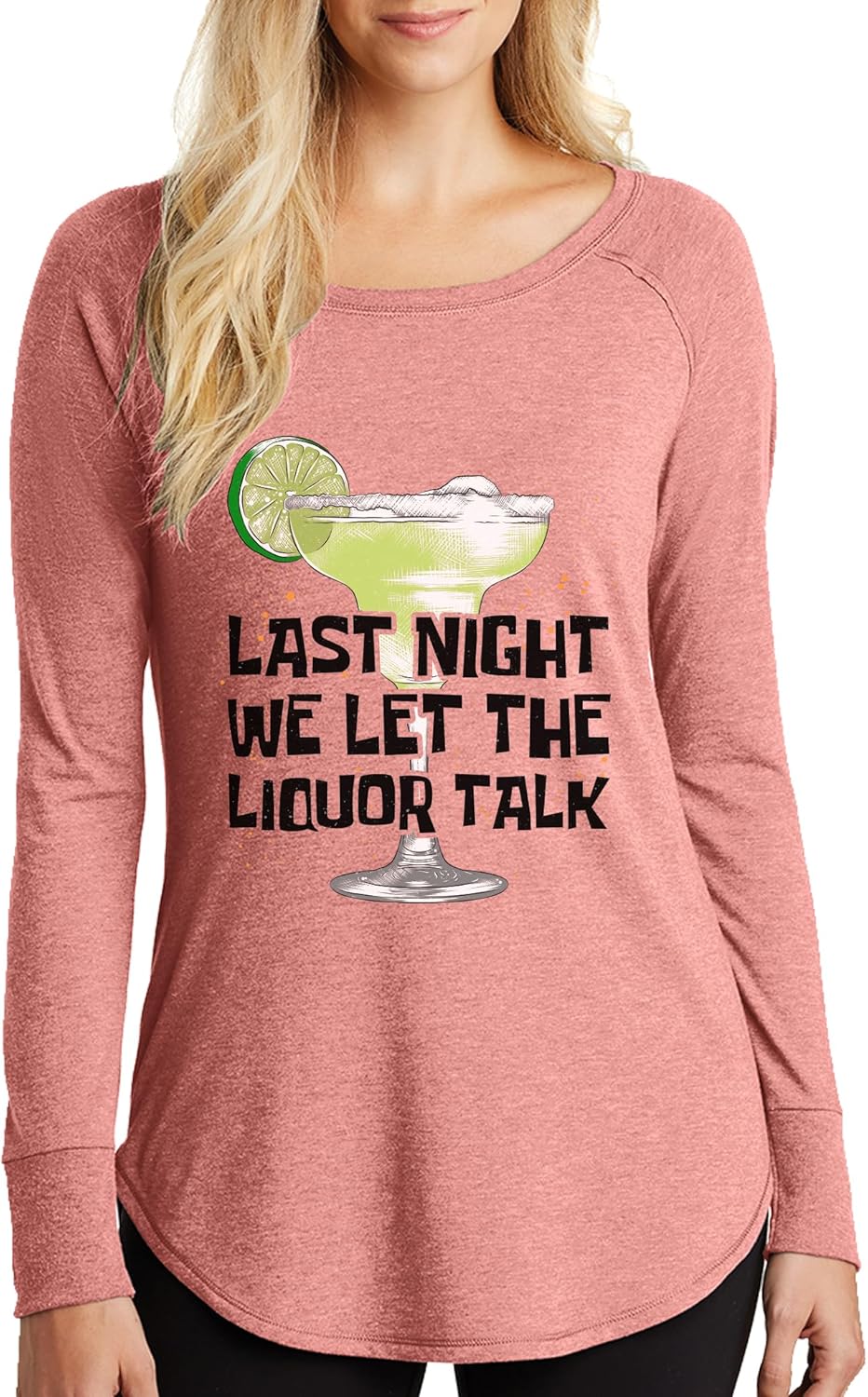 TEEAMORE Women Custom Shirts Long Sleeve T Shirts Personalized Tunic Tops 2-Side Add Text/Photo/Image/Logo - Image 2