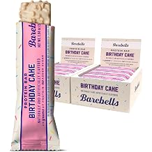 Barebells Protein Bars Birthday Cake - 12 Count, Pack of 2 - Protein Snacks with 20g of High Protein - Chocolate Protein Bar with 1g of Total Sugars - On The Go Protein Snack & Breakfast Bars...