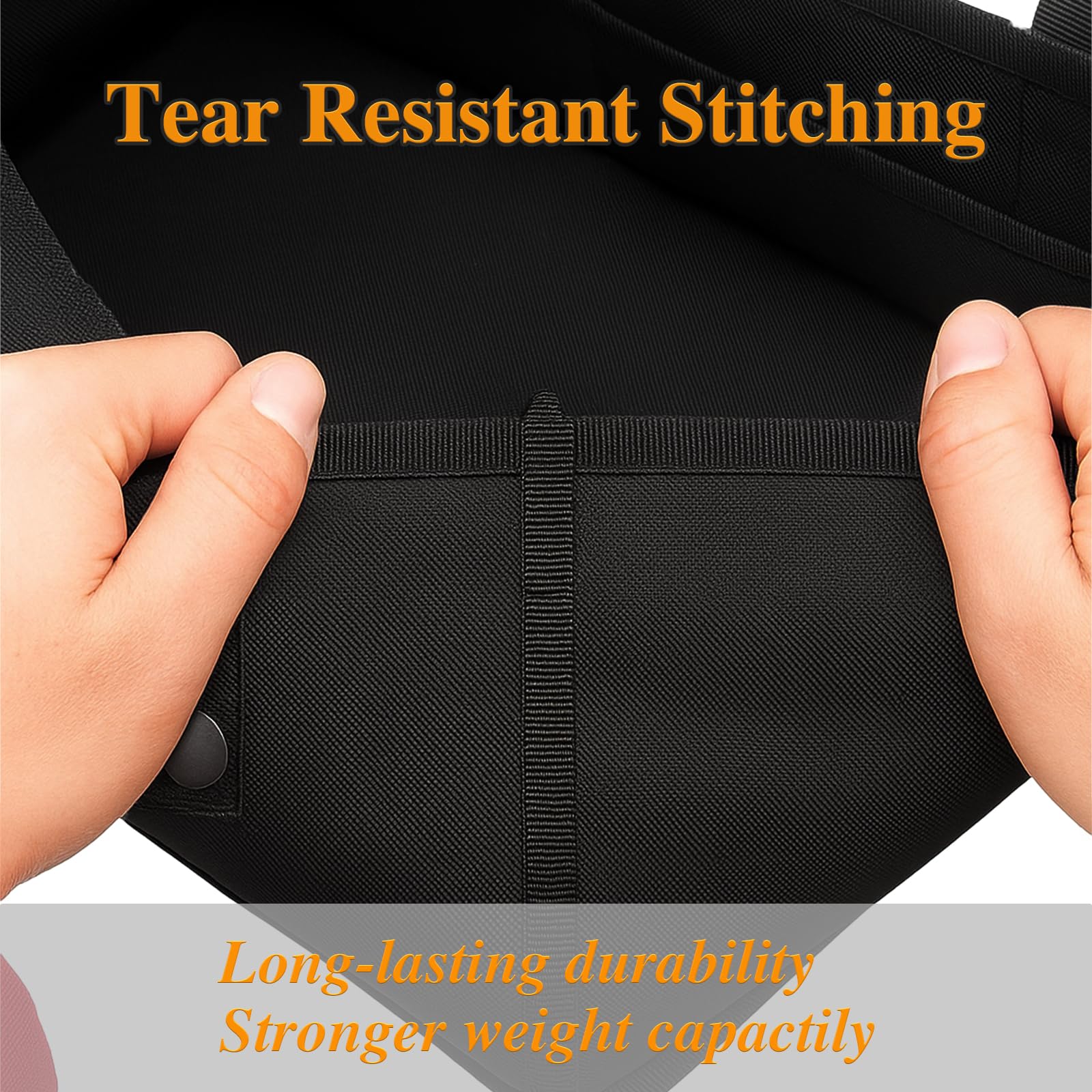Dancity Bolsa debajo del asiento para organizador de andador con ruedas para silla de ruedas debajo del asiento, cesta médica, bolsa de almacenamiento para libros, almacenamiento de tazas de agua
