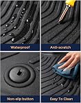 Tapis de sol tout-temps pour Hyundai Kona 2018-2023- Custom Fit Liners de voiture en caoutchouc noir, Accessoires de véhicule étanches pour l'avant & Protection de l'intérieur arrière et lourd