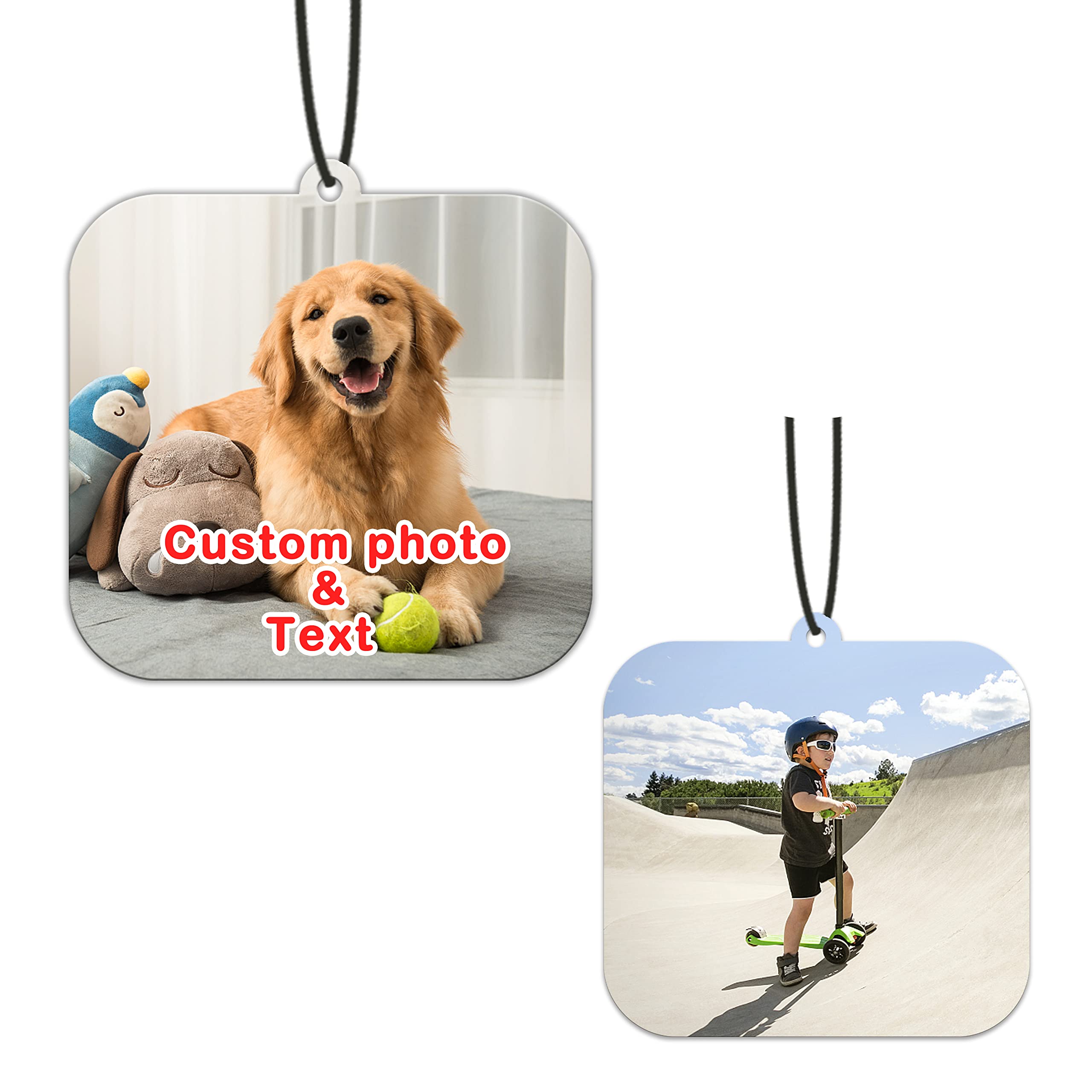Custom Air Freshener for Car - Double Sided Photo Personalized Air Freshener for Car with Multiple Fragrances Decorations for Wardrobe, Bathroom,