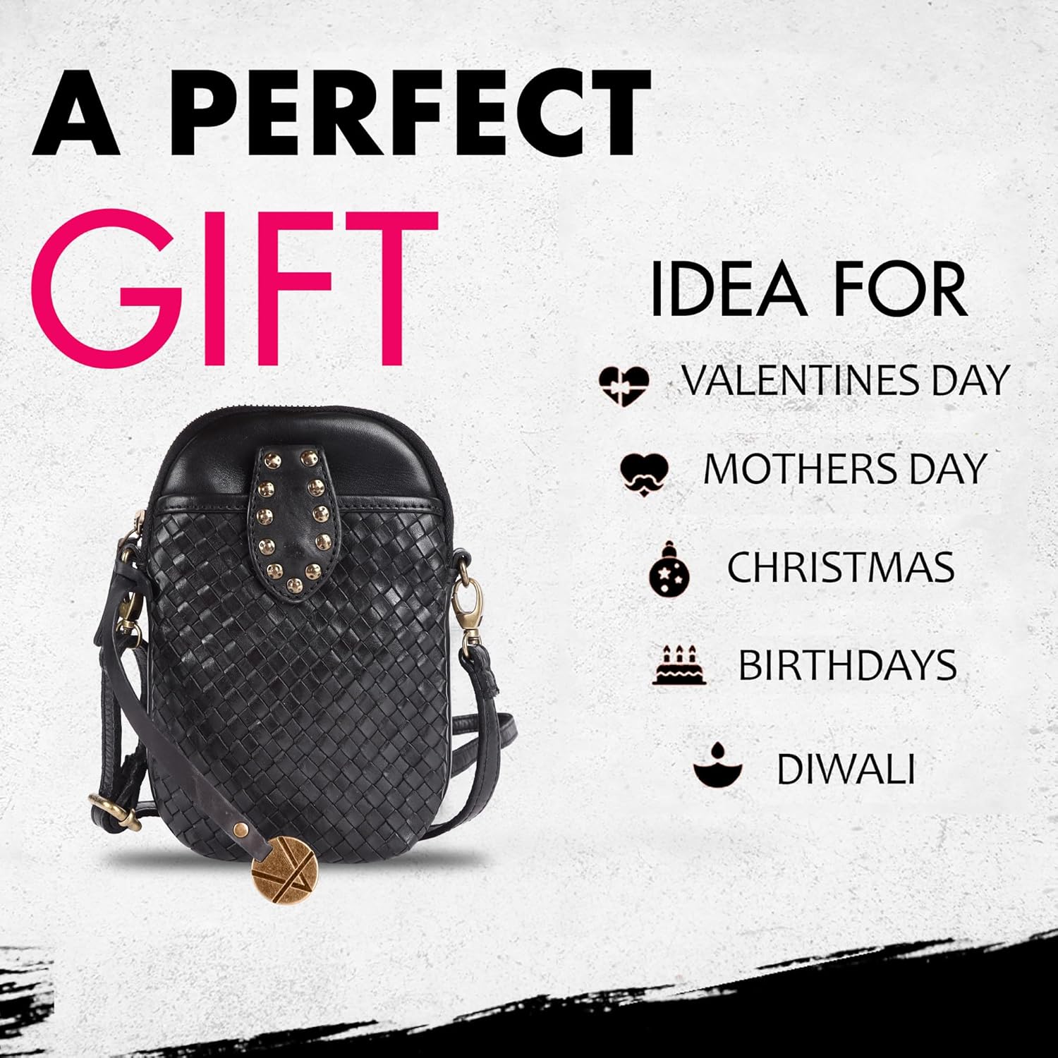 Genuine Leather Small Leather Crossbody Bags For Women Cell Phone Purse With Adjustable & Detachable Strap - Image 6