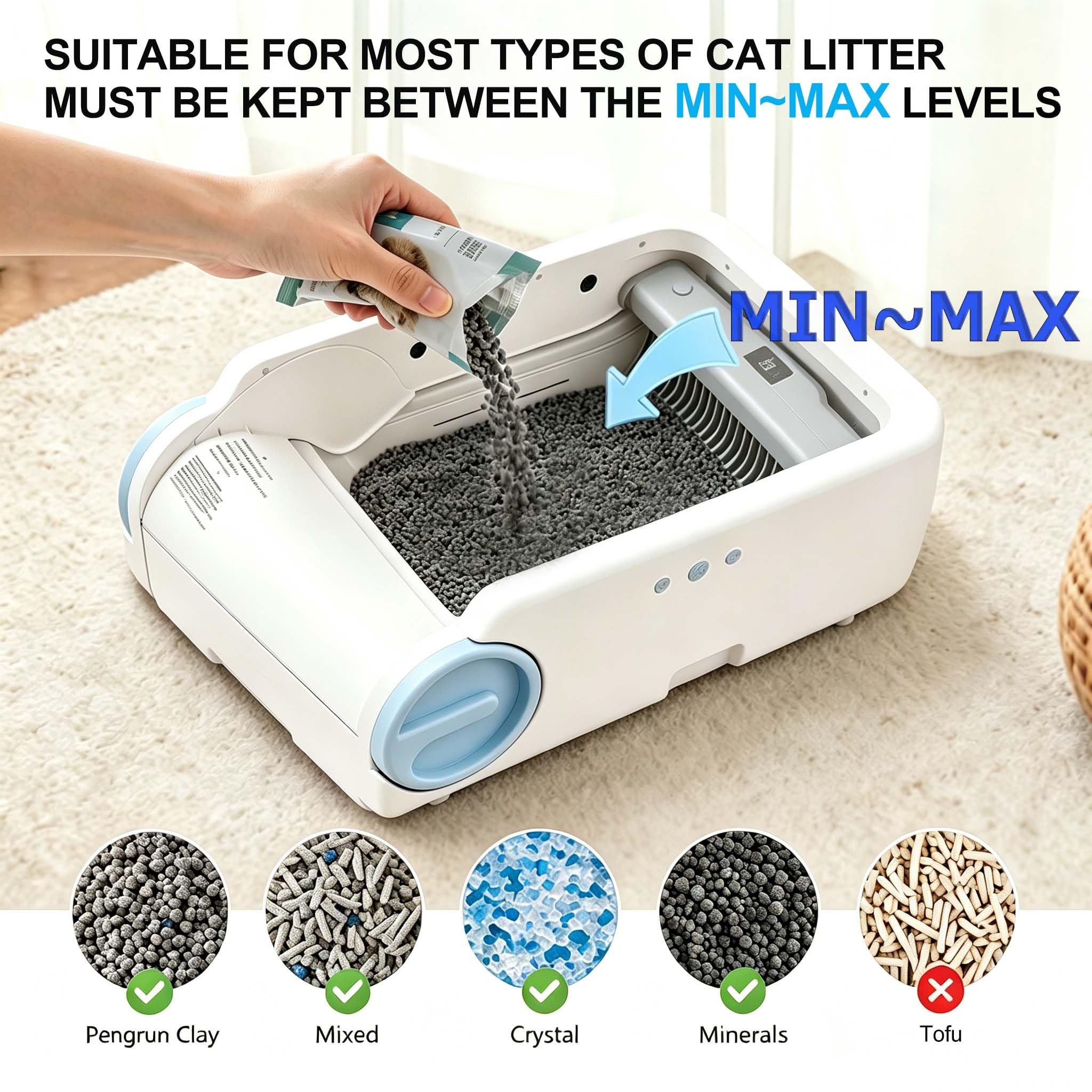 新品⭐️自動猫トイレ アプリ遠隔操作 防臭設計 挟み込み防止 大容量オープン構造 Amazon | 自動猫用トイレ挟み込み防止・防臭設計・アプリ遠隔操作