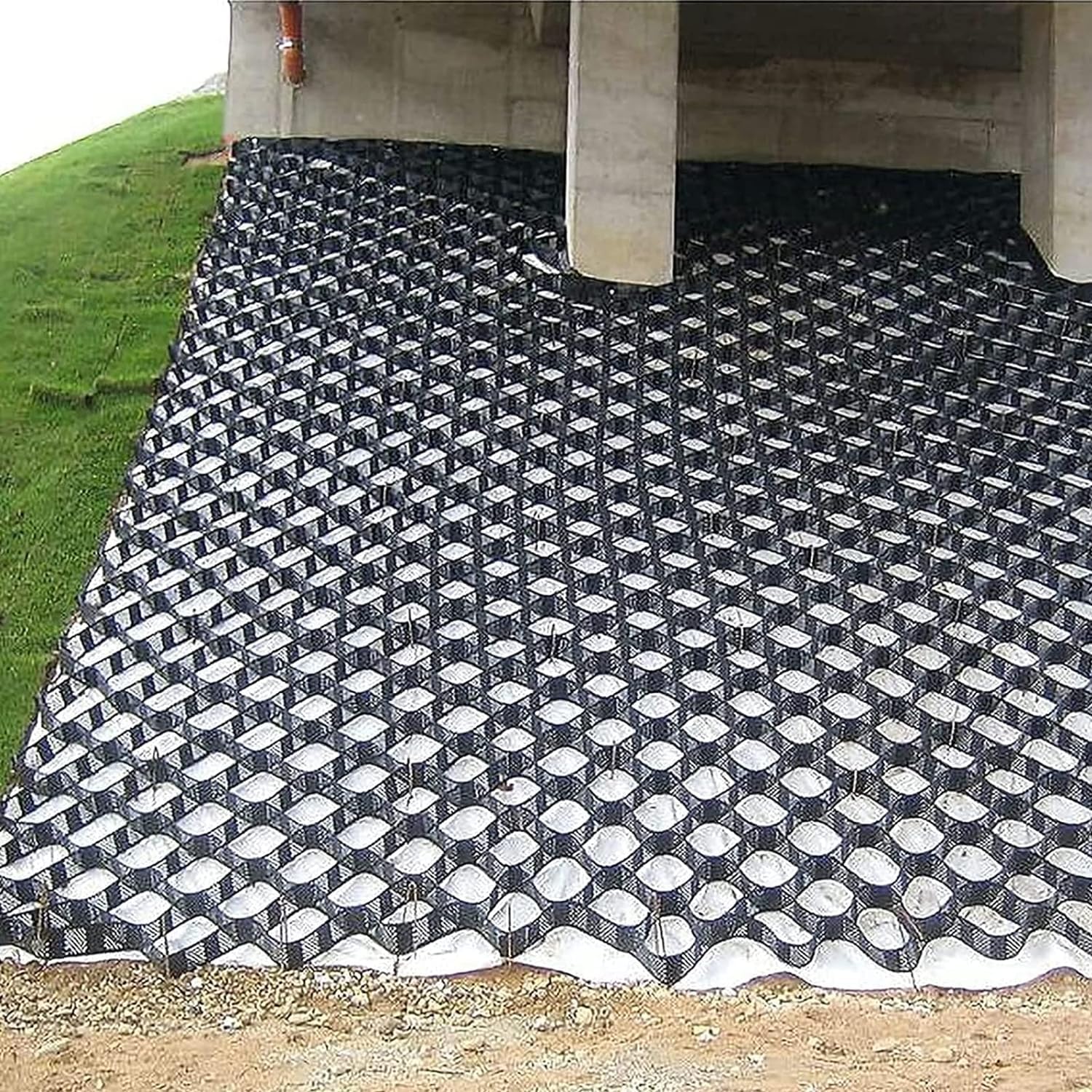 VUIKLCty Ground Grid Gravel Chamber Stabilisers, Earthworks/roadbed Geocells, Honeycomb Ground Chamber Confinement Systems(4m x 6m (13ft x 19.5ft))