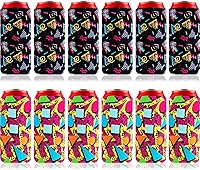Vista 8 de Fundas para enfriar latas retro de los años 80 y 90, 24 piezas, fundas para botellas y latas de neón de Memphis Fashion - Suministros para fiestas