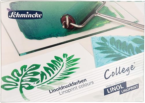 Miniatura 10 de Schmincke - College Linol, lino printing set with 8 x 75 ml tubes, 84 708 097, artist's lino printing inks in study quality, low-odor lino printing