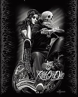 DGA Ride or Die Motorcycle Biker Babe Queen Size Luxury Royal Plush Blanket