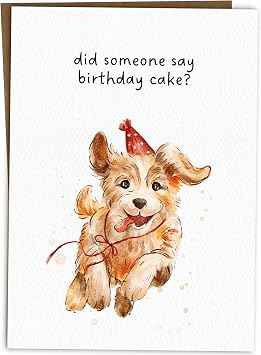 BYANIKA Happy Birthday Card For Dog Lover | Cute Bday Cards For Dog Mum, Her, Him, Women, Men, Best Friend, Sister, Brother, Colleague, Coworker, Dad, Kids, Children