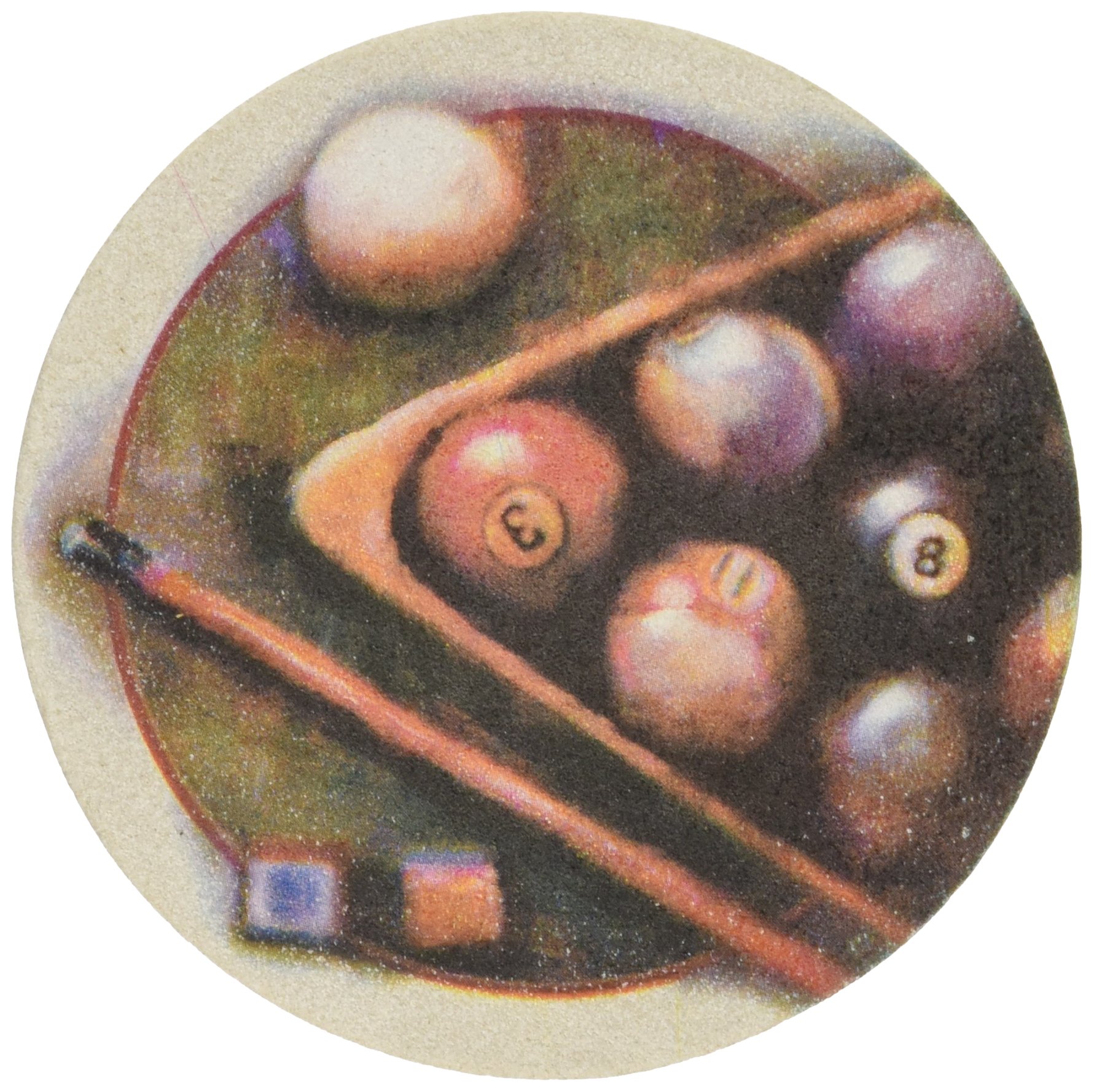 Thirstystone Stoneware Nostalgic Billiards Coaster, Multicolor