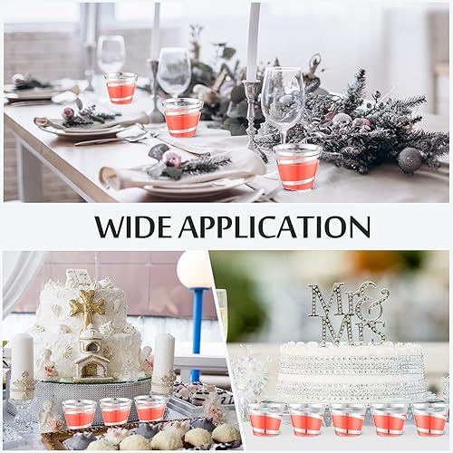 Vista 64 de Gejoy Vasos de plástico con borde de 9 onzas, vasos desechables para beber vino, vasos transparentes y elegantes de Halloween para suministros