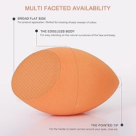 XL EXTRA LARGE Make Up Beauty Sponges Blender-Product contains: 1x Small(8cm) 1xExtra Large(11cm) and 2 Sponge Holder-for Face Body, Blush Cream, Liquid Foundation Powder Application, Ivory