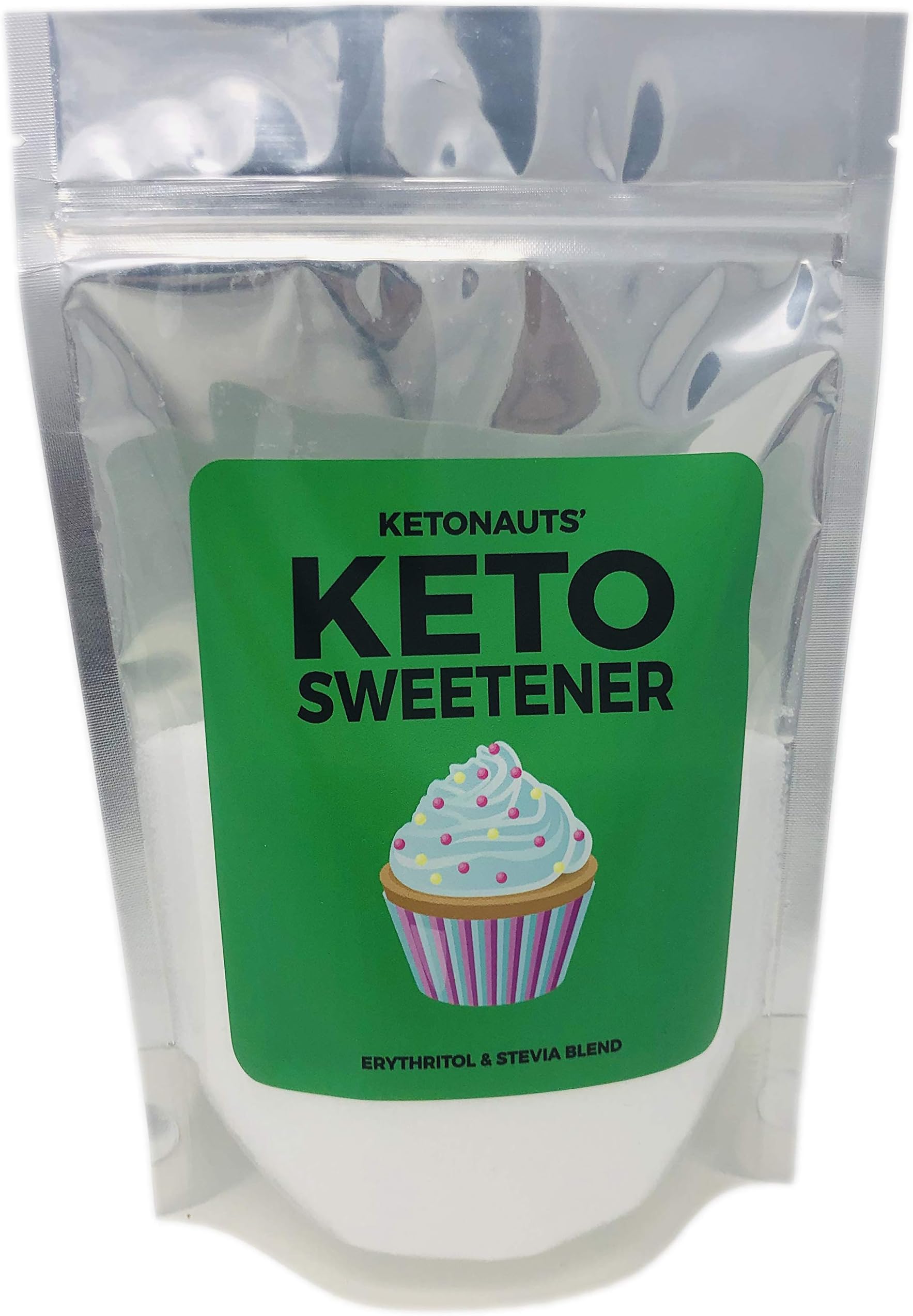 Ketonauts' Keto Friendly Zero Calorie Sweetener: Erythritol & Stevia Mix. Perfect for Ketogenic, Paleo, Atkins, Low Carb and Diabetes Diets
