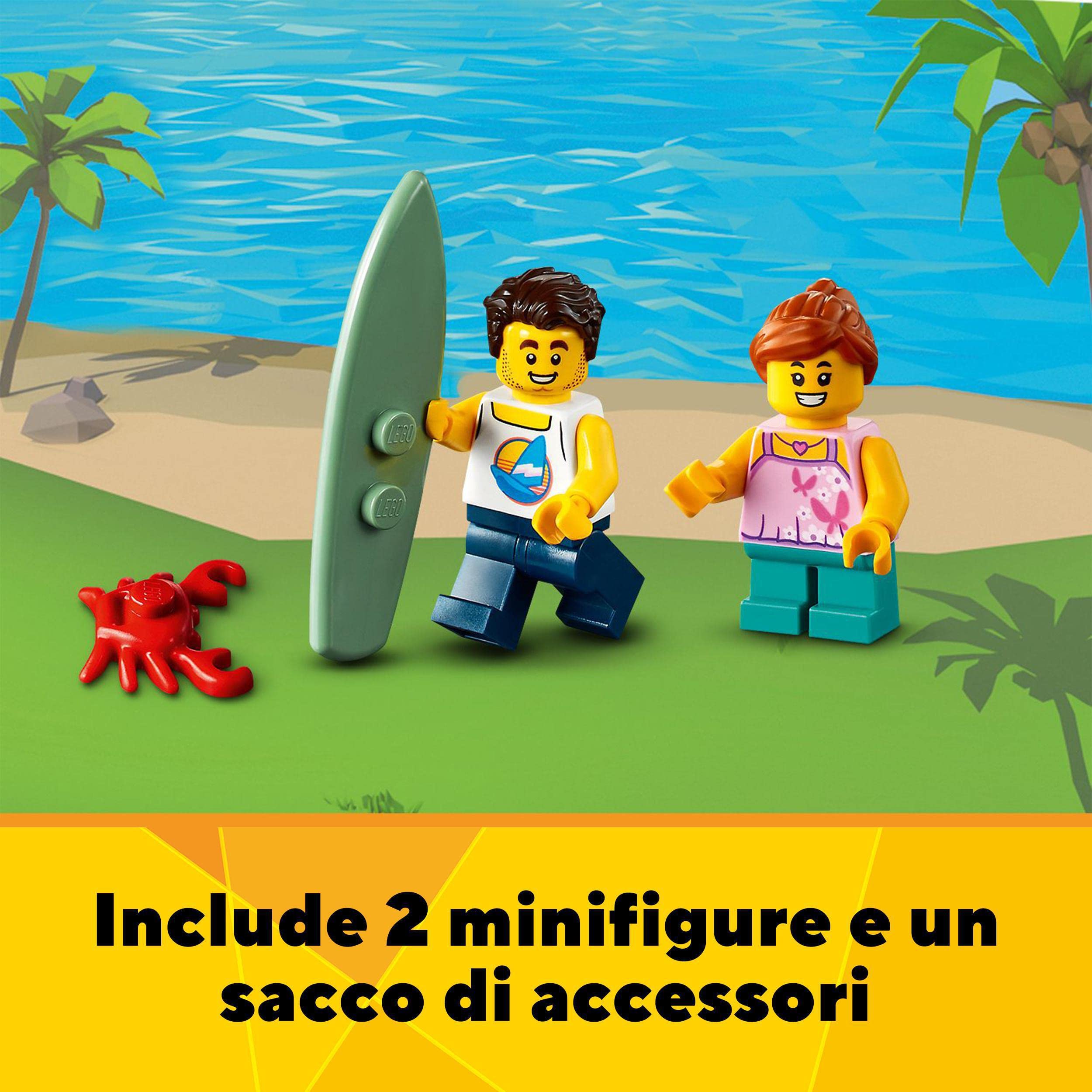 LEGO Creator Surfer Beach House, Kit di Costruzione in Mattoncini 3 in 1, Faro e Casetta con Piscina e Animali Giocattolo, Giochi per Bambini e Bambine da 8 Anni in su, Idea Regalo Creativa 31118