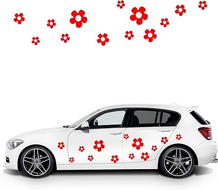 Amazon カッティングステッカー キレイな花シート 13枚セット 愛車をデコレーション 車用ステッカー 左右set 車 バイク 車 バイク