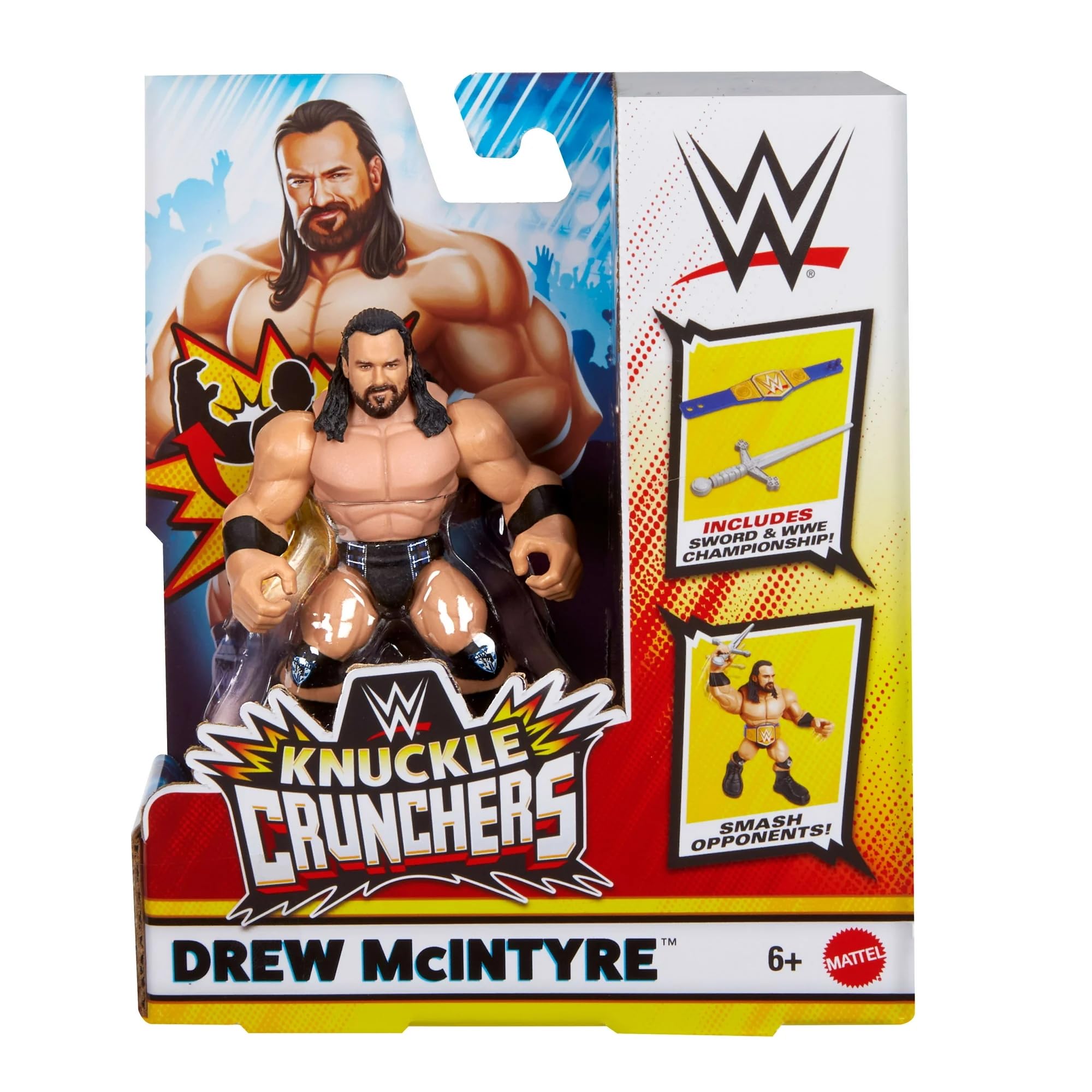 WWE Action Figures: Drew Mcintai Knuckle Cruncher Series #6 by Mattel