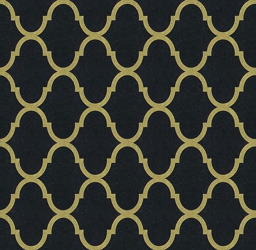 Papel tapiz geométrico para despegar y pegar, papel tapiz extraíble, color negrodorado, autoadhesivo, texturizado, papel de contacto para gabinetes, disponible en Yaxa Peru