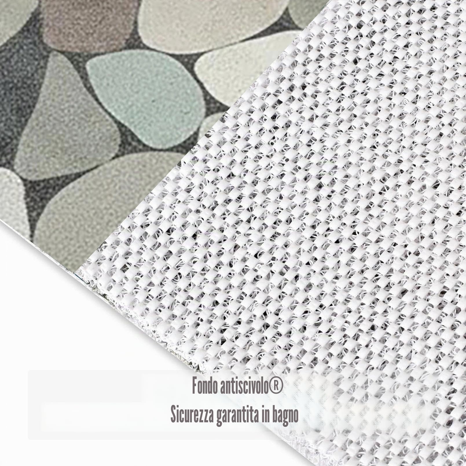 Tappetino doccia antiscivolo 80x120 cm Stile contemporaneo Tappeto doccia antiscivolo Morbido e confortevole PVC Tappeto antiscivolo doccia, alta permeabilità all'acqu