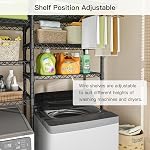 Ulif U13 Washing Machine Dryer Storage Shelf, 6 Tier Space for Laundry Room with 2 Hanger Rods, Space Saving Clothes Drying Rack, 63"
