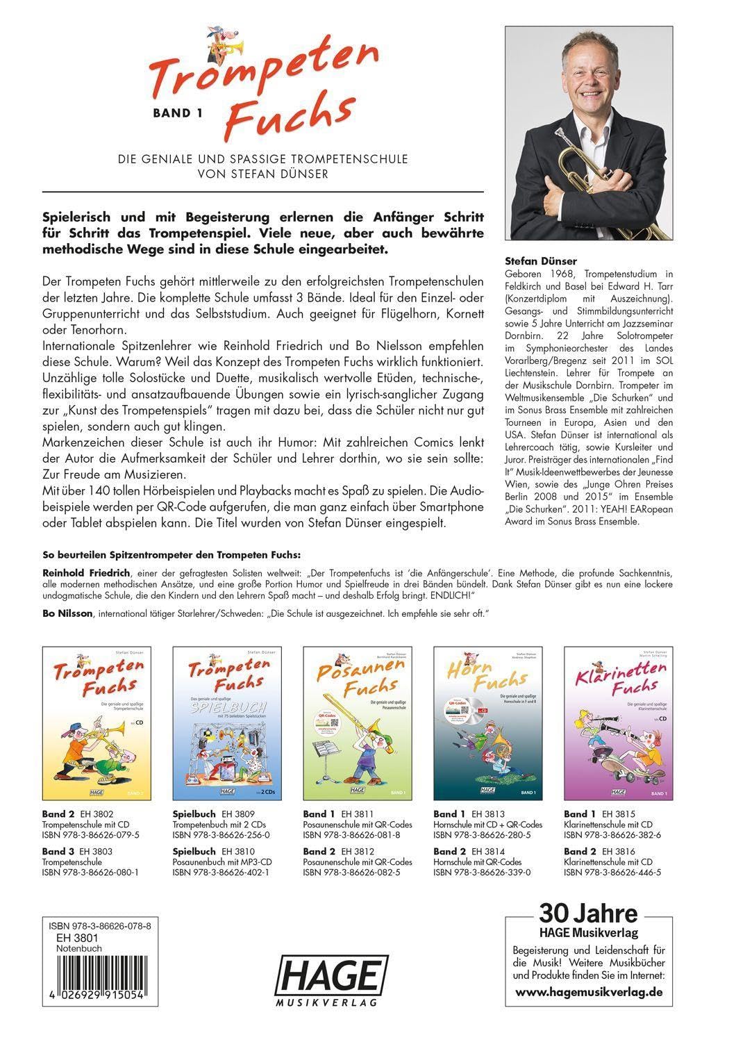 Trompeten Fuchs Band 1: Trompetenschule für Flügelhorn, Kornett oder Tenorhorn