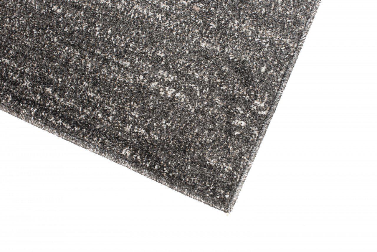 TAPISO Sari chodnik na metry do salonu, sypialni, kuchni, korytarza, mostek na wymiar, czarny, melanż, krótkie runo, jednokolorowy, Ökotex 60 x 250 cm