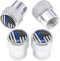 Vista 60 de 6 tapas de vástago de válvula de neumático, tapas de válvula de neumático de acero inoxidable para automóviles, camiones, SUV, motocicletas, Verde