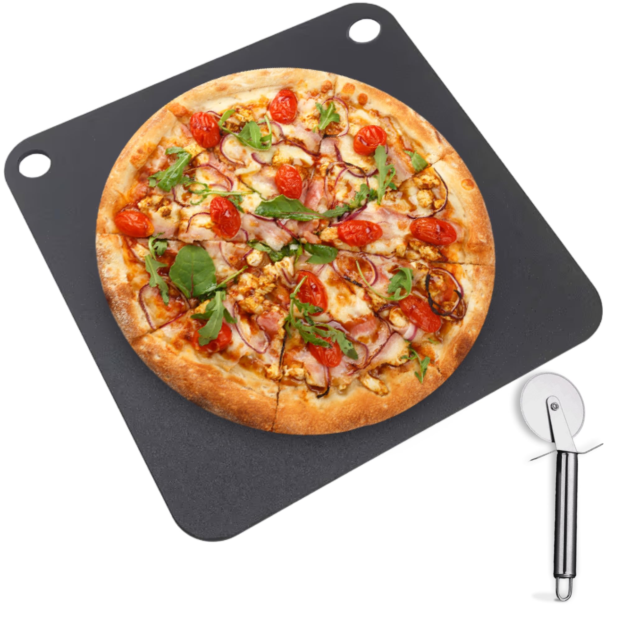 Pizza Steel, Oven Steel Plate, Steel for Pizza and Baked Bread, Durable Steel as an Alternative to Pizza Stone - High Quality Steel for Barbecue and Baking, Higher Heat conductivity steel