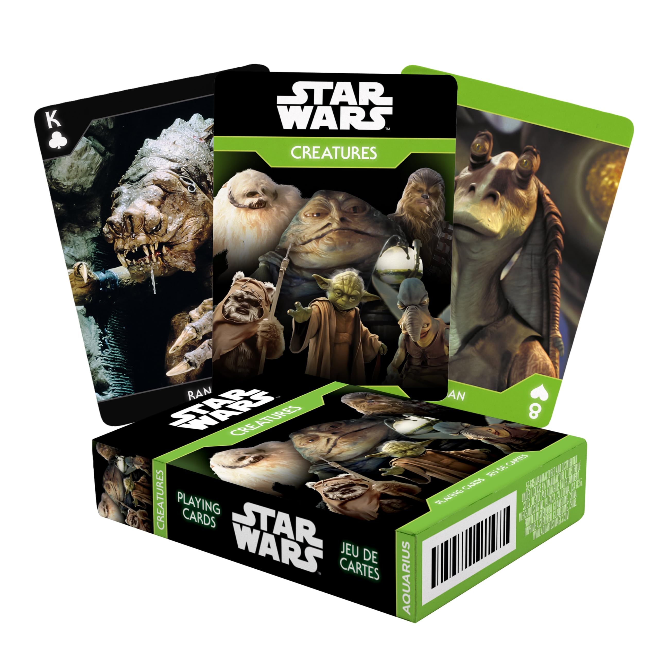 Aquarius Star Wars Creatures Playing Cards – Star Wars Themed Deck of Cards for Your Favorite Card Games - Officially Licensed Star Wars Merchandise & Collectibles