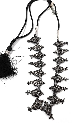 925-92.5 Sterling Oxidized Silver Unique Traditional Design Necklace Fashion Necklace For Women and Girls