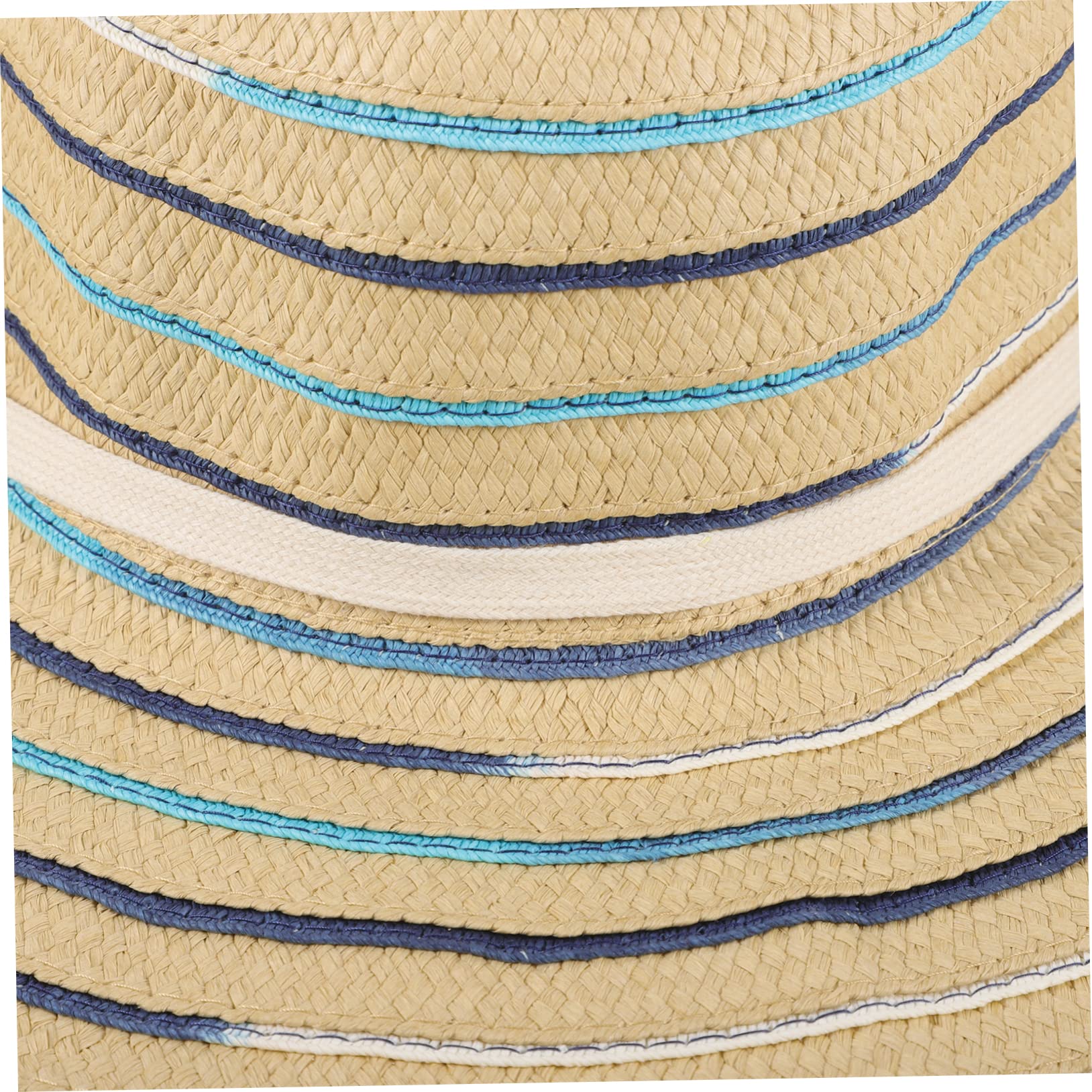 CALLARON Cappello da Spiaggia da Donna in Paglia, Visiera 17cm Pieghevole | Protezione Solare Intrecciato, Leggero e Portatile, Atmosfera Estiva, per Viaggio e Fotografia