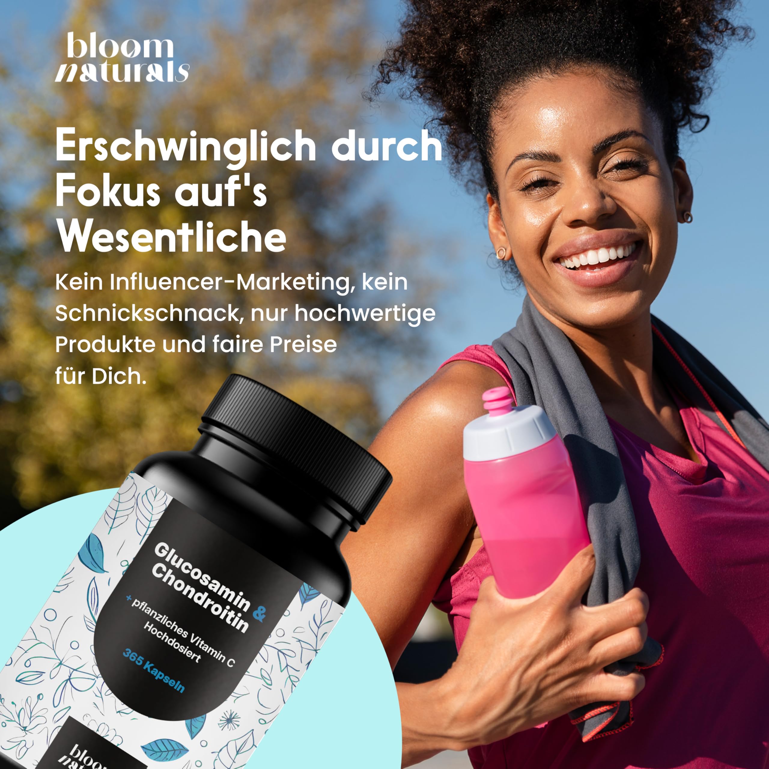 Glucosamin Chondroitin Hochdosiert - 365 Kapseln - mit pflanzlichem Vitamin C, Arthrose Kapseln - & produziert in Deutschland - Verpackung kann variieren Laborgeprüft
