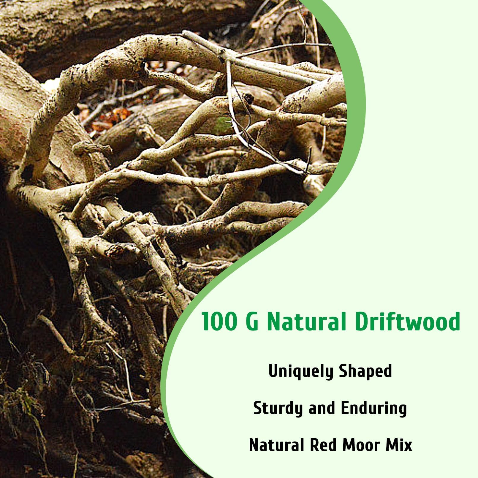 kathson Natural Driftwood for Aquarium Red Moor Driftwood Mix 12''-16'' Long Driftwood for Decorations 100 g Aquarium Driftwood Assorted Shapes Natural Aquarium Decor Driftwood(100 - Image 2