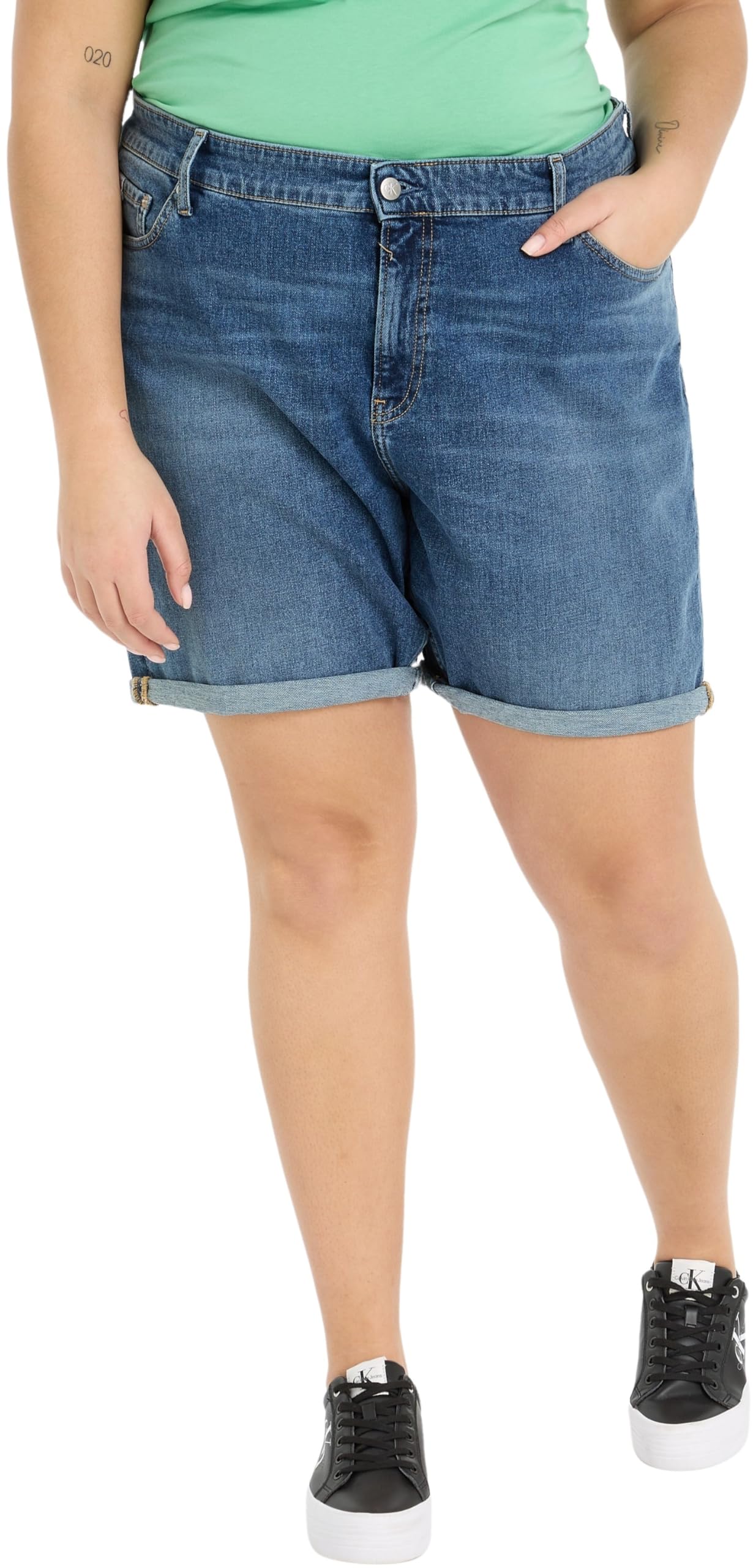 Calvin Klein Herren Jeans Shorts Regular Short Kurz, Blau (Denim Medium), 42W