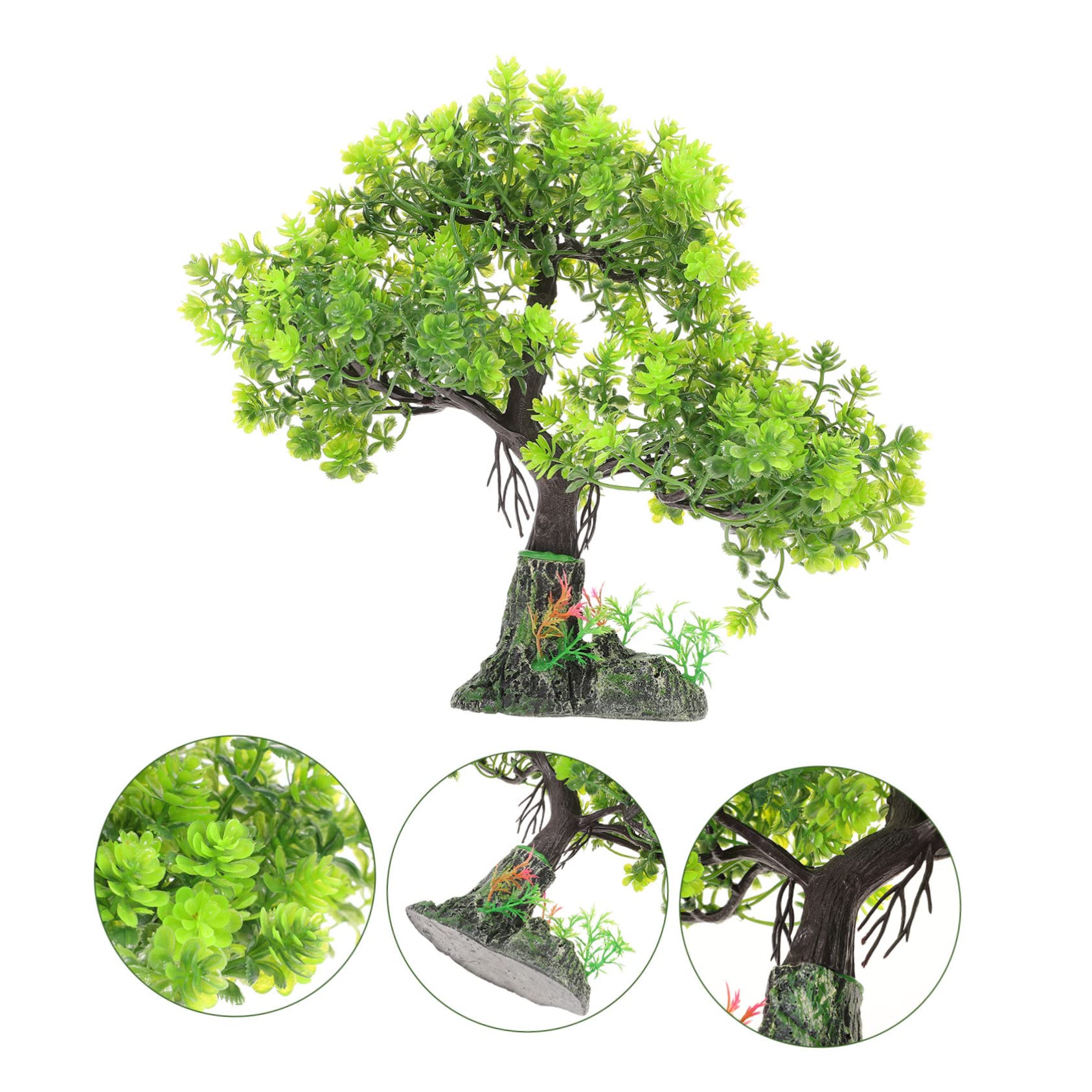 iplusmile Albero Finto in Resina Pianta Decorativa per Acquario Decorazione da per Acquario Albero Finto Compatto Decorazione Realistica