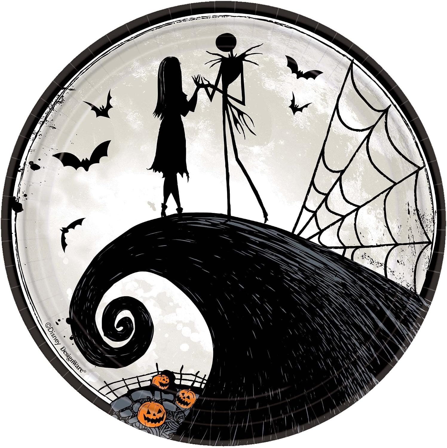 Amscan Nightmare Before Christmas Dinnerware Bundle Set - Dinner Plates 9", Luncheon & Beverage Napkins - Halloween Birthday Party Supplies and Decor Decorations for Kid Parties