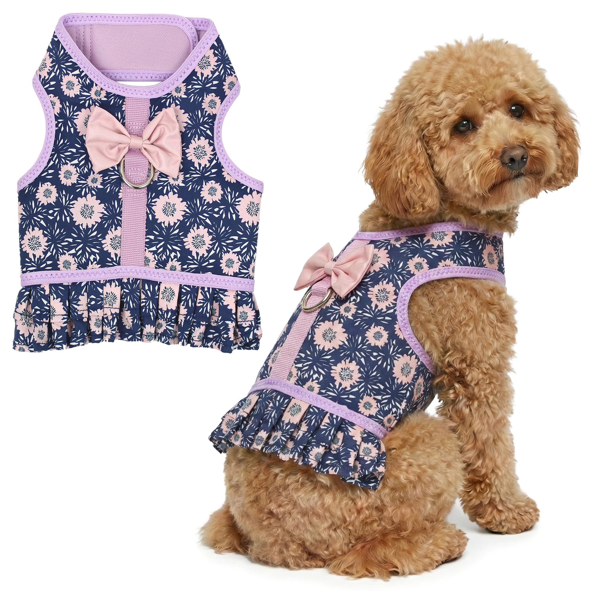 Parisian Pet Midnight Blossoms Harness Dress