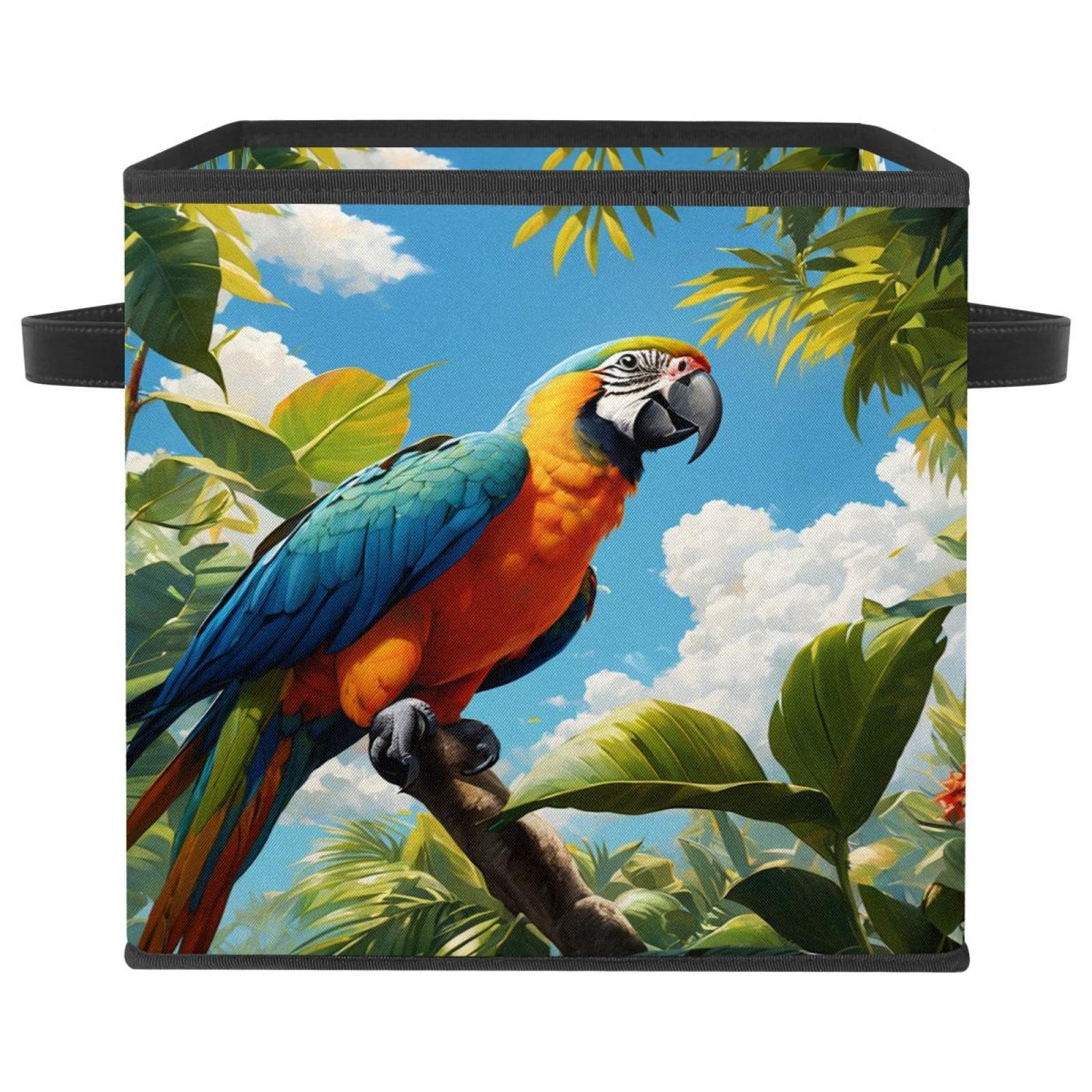 Boîte de rangement pliable perroquet pour ranger rapidement les jouets et vêtements