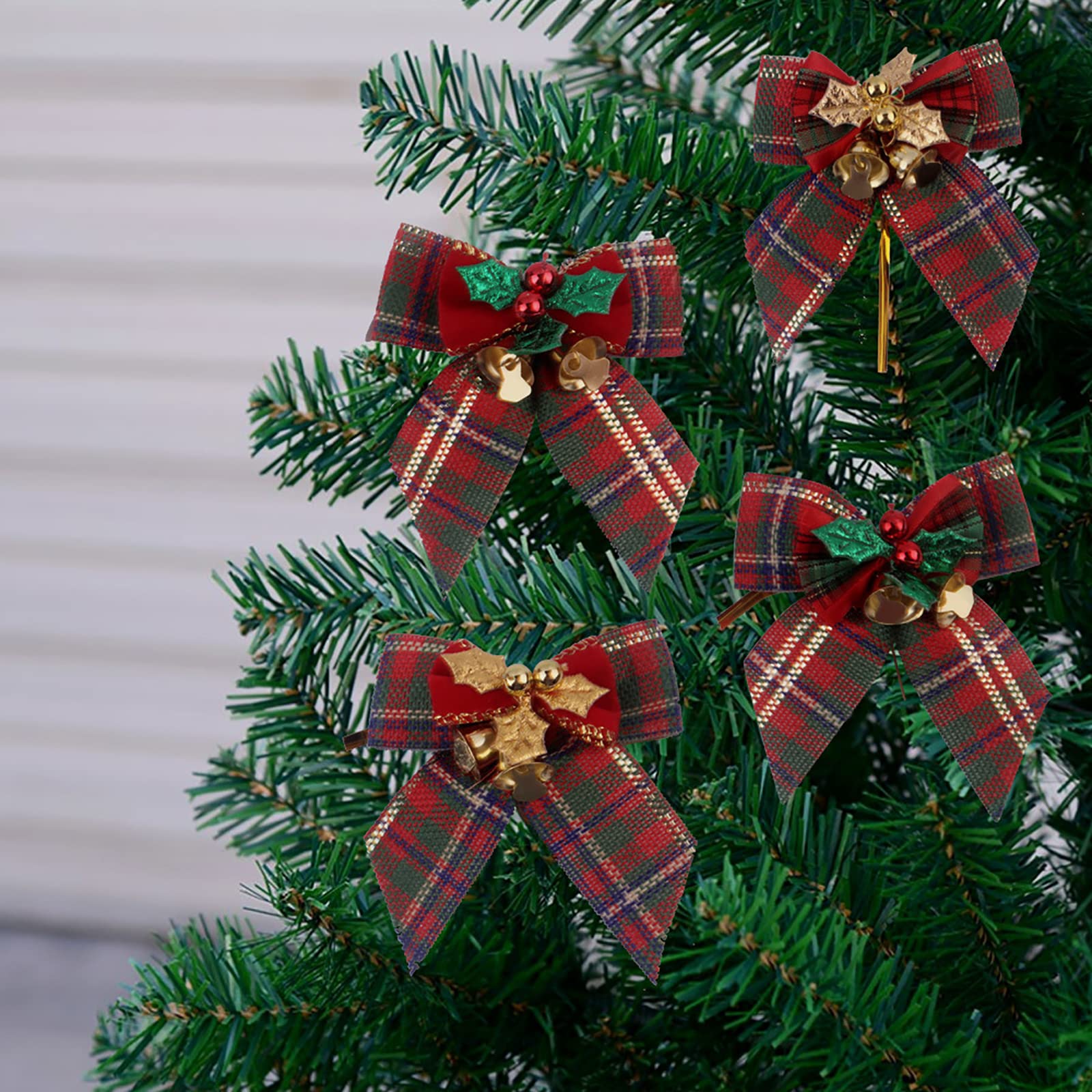 Decoris Strik voor kerstboom rood 14 cm | De - Sfeervol genieten