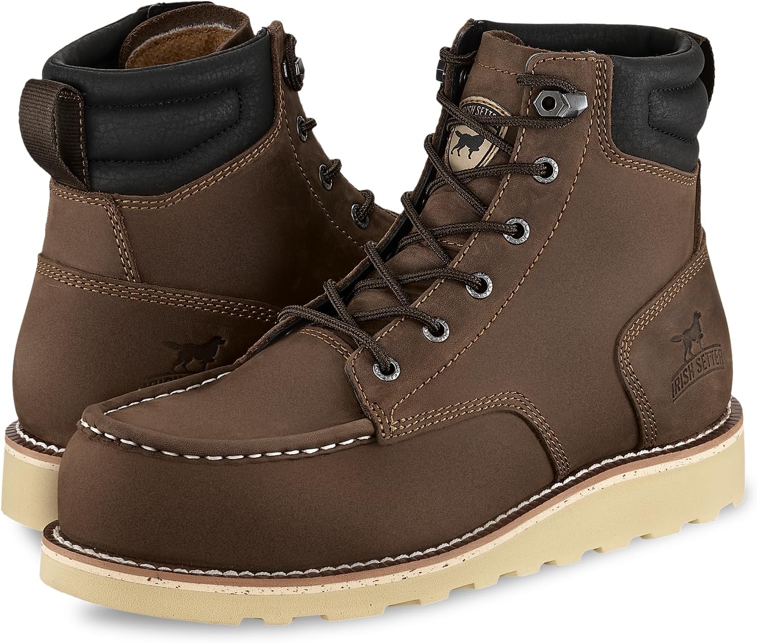 Irish Setter, Pipestone, Unisex, 6", Soft Toe, Full Grain Leather, Work Boot