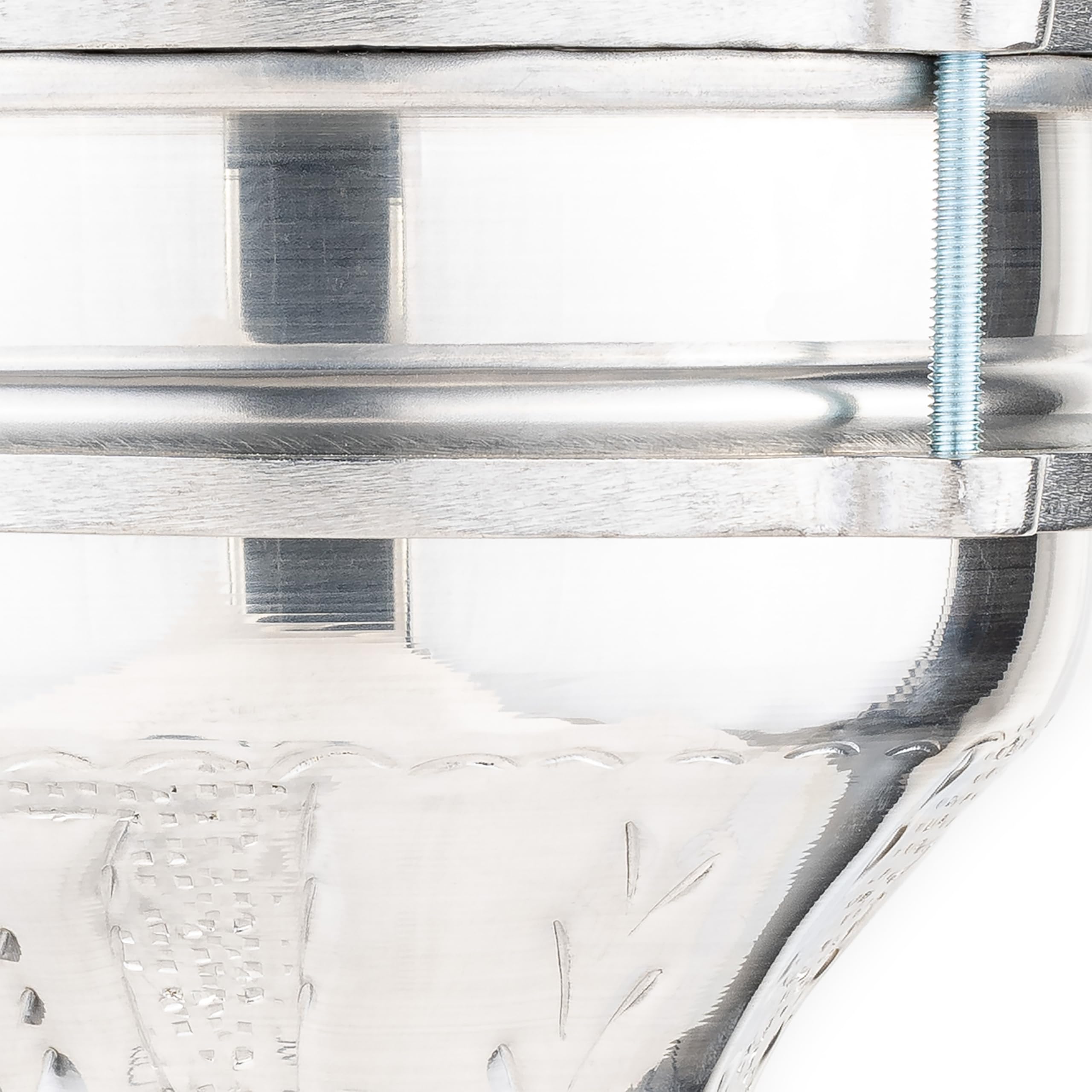 Meinl Percussion Aluminum Series Darbuka – Tamburo a Mano Medio-Grande – Con Pelle Sintetica – Diametro 6.5 Pollici – Martellato a Mano – Aluminum, Silver (HE-112)