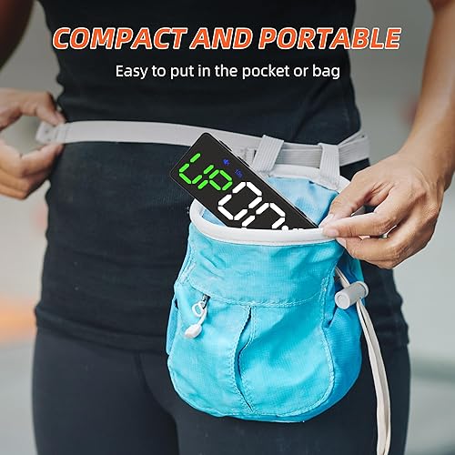 Miniatura 5 de Mini reloj portátil con temporizador de gimnasio, pantalla digital LED grande, imán potente, batería potente, cuenta arribaabajo, cronómetro,