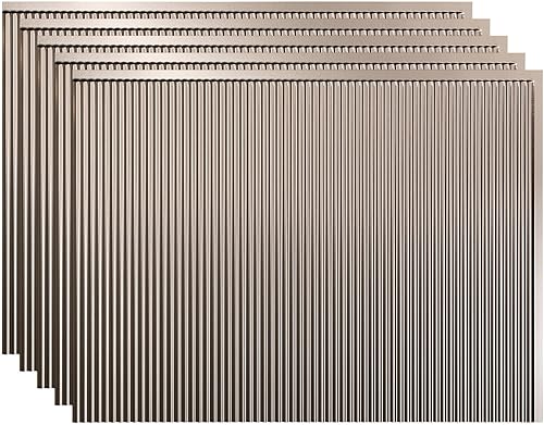 Miniatura 24 de FASÄDE Panel decorativo para salpicaduras de vinilo acanalado en bronce bermudas (muestra de 6 x 6 pulgadas) Bronce (Bermuda Bronze),Bronce