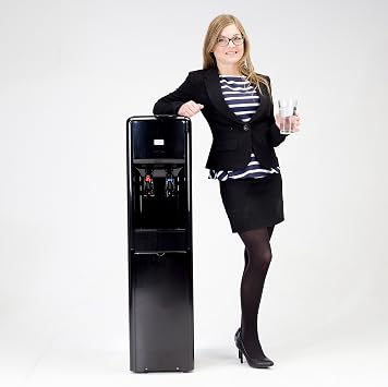 Everest Bottleless Water Cooler Dispenser, High Capacity, with Water Filter and Installation Kit, Stainless Steel and Black