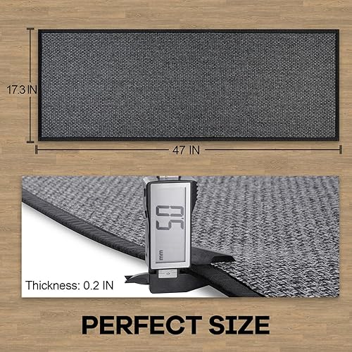 Miniatura 2 de Alfombra de Cocina, Alfombras de Cocina de Goma Antideslizantes Lavables, Tapete Corredor Absorbente para Piso, Tapetes de Pie Lavables a Máquina