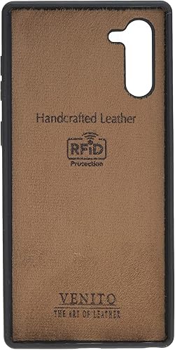 Miniatura 5 de Venito Cosa - Funda de piel tipo cartera compatible con Samsung Galaxy Note 10 (6.3 pulgadas), extra segura, con bloqueo RFID y cubierta trasera