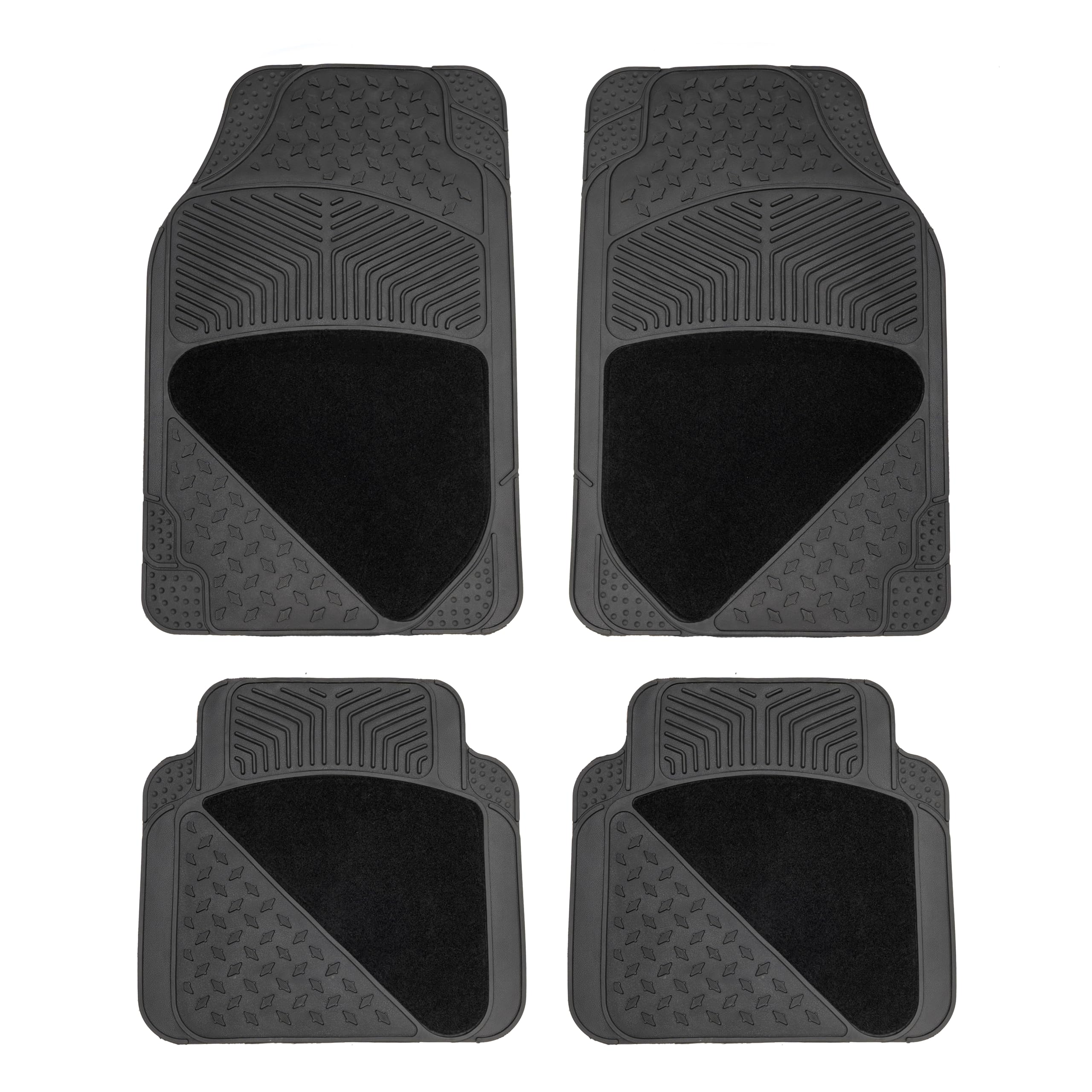 CarMats.co.uk Rubber Car Mats - All Weather Universal Non-Slip Heavy Duty Floor Mats - For Cars, SUVS, Trucks & Vans.